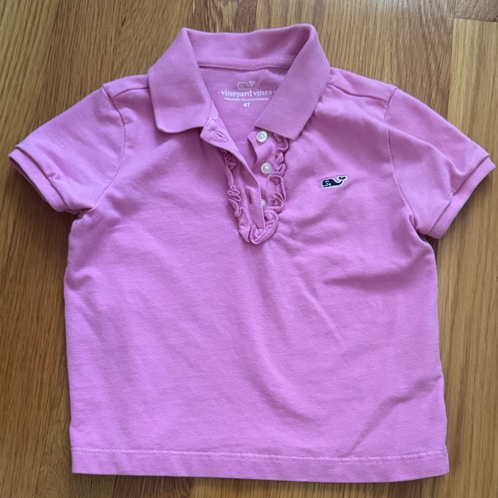 Vineyard Vines Light Pink Kids Polo